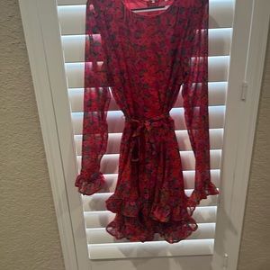 Juniors Red, Green, and Pink dress